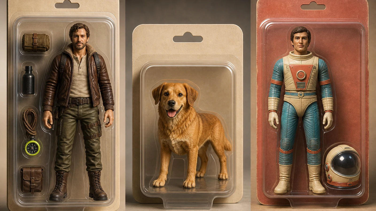 Turn your photo into an AI action figure example created with PrimeArt