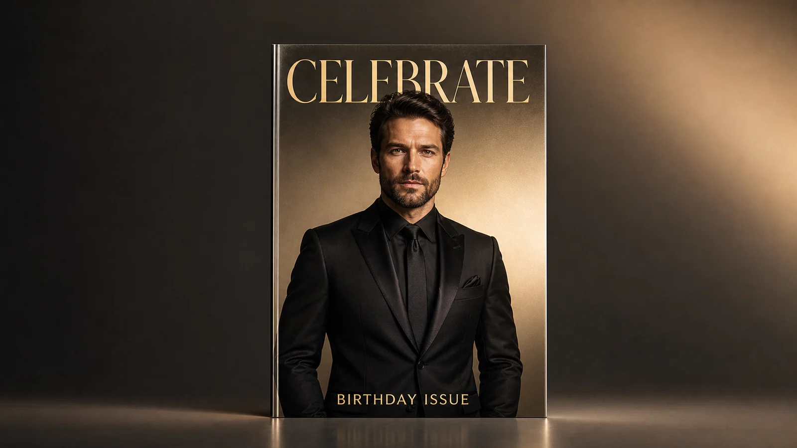 Create your AI birthday magazine cover example result created with PrimeArt