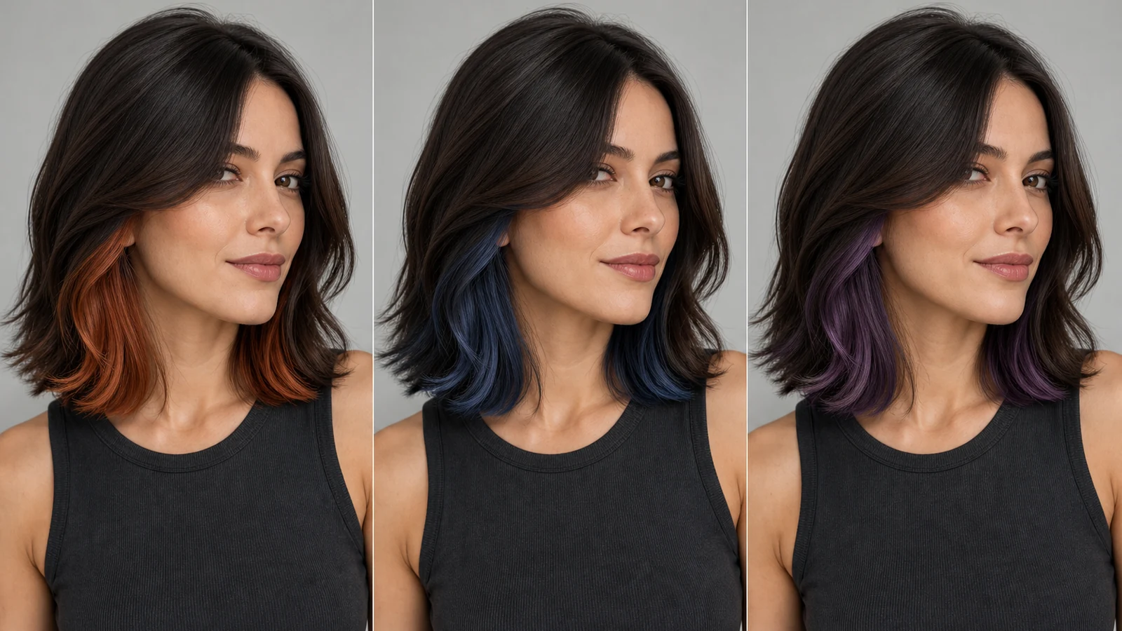 Try peekaboo hair color on your photo example created with PrimeArt